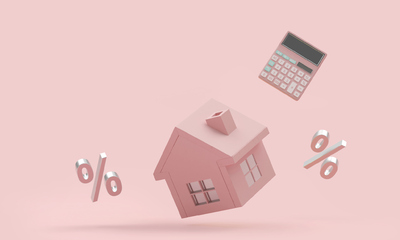 House with calculator graphic