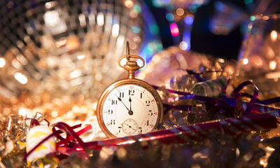 New Years Eve Holiday party pocket watch